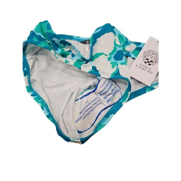 Vince Camuto Blue Floral Print Bikini Swimsuit Set Size S - Picture 4 of 6